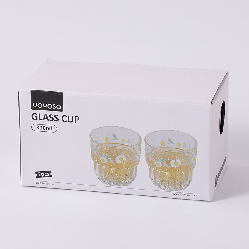 Set di tazze in vetro 2 pezzi