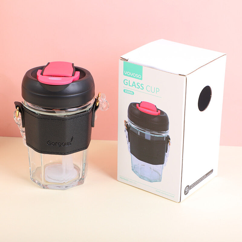 Tazza in vetro ottagonale - 350 ml