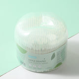 500 pezzi di cotton fioc a forma di mela - asta di bambù con punta tonda e a punta