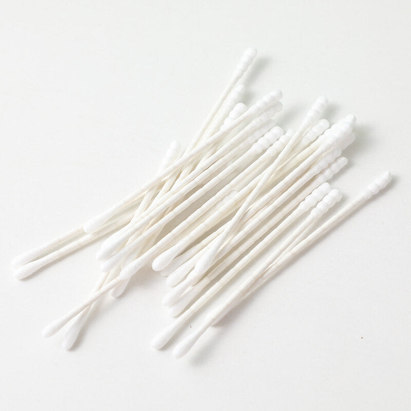 400 pezzi di cotton fioc stile bambù - bastoncino di carta sottile con punta rotonda e a spirale