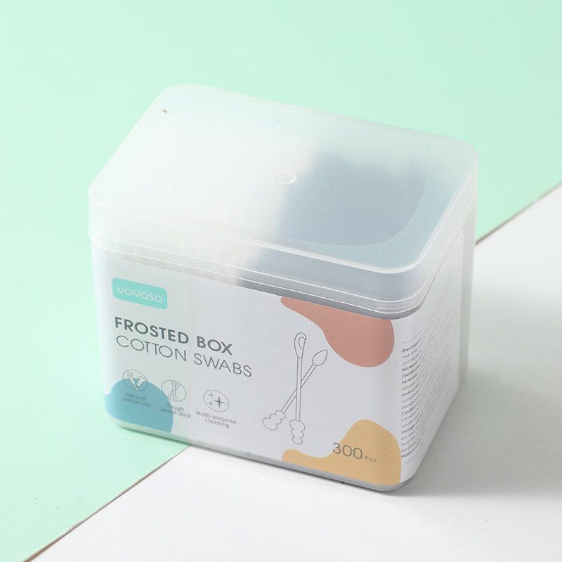 300pz tamponi di cotton fioc smerigliata-astina nera con puntale+astina bianca con punta e spirale