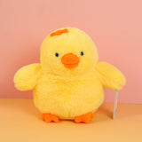 Bambola di peluche gialla con gallina 30 cm