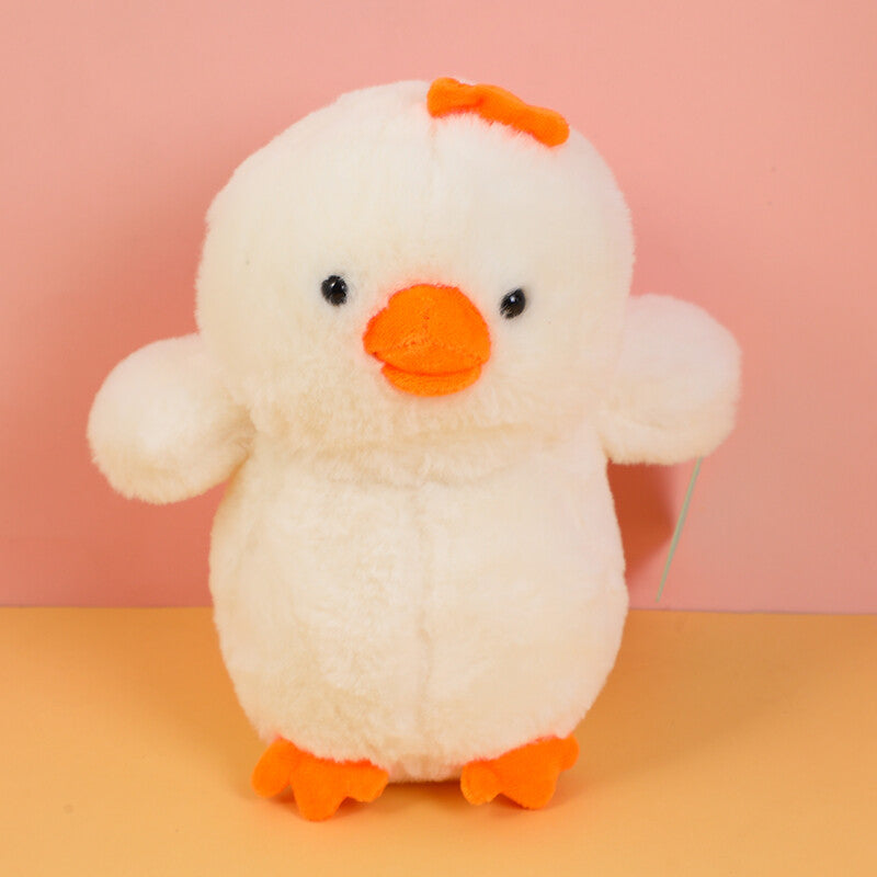 Bambola di peluche beige a forma di gallina 20 cm