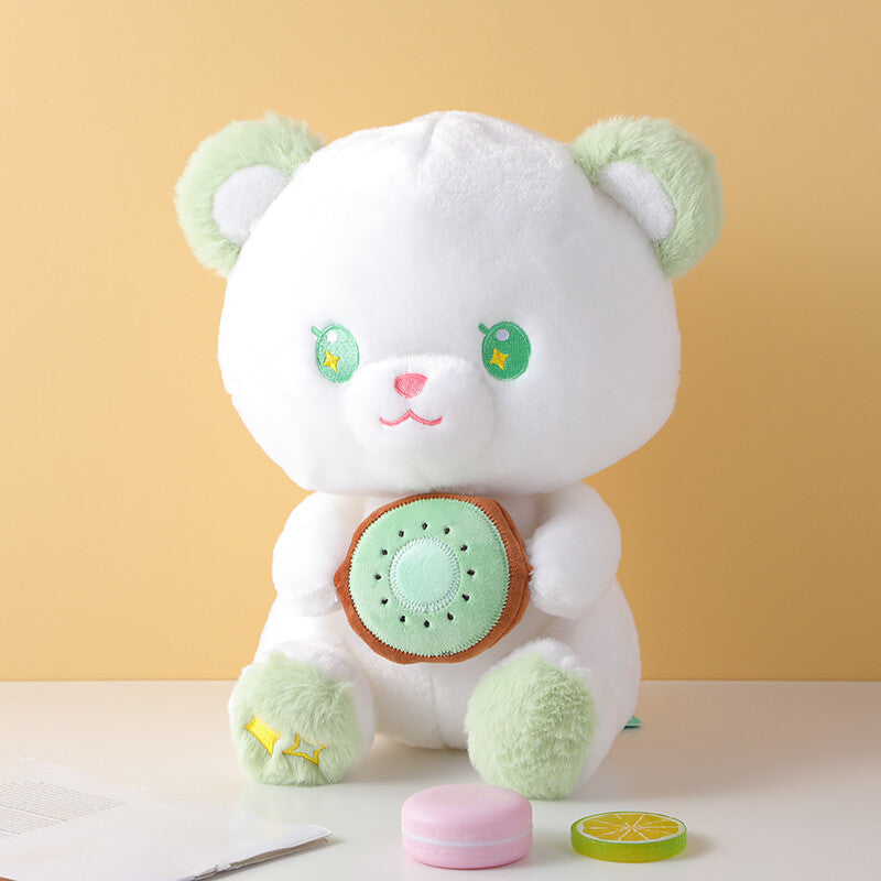 Orso di frutta seduto con kiwi peluche 30 cm