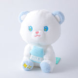 Orso della frutta seduto con latte, peluche 30 cm