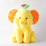 Elefante della frutta giallo, bambola di peluche 30 cm