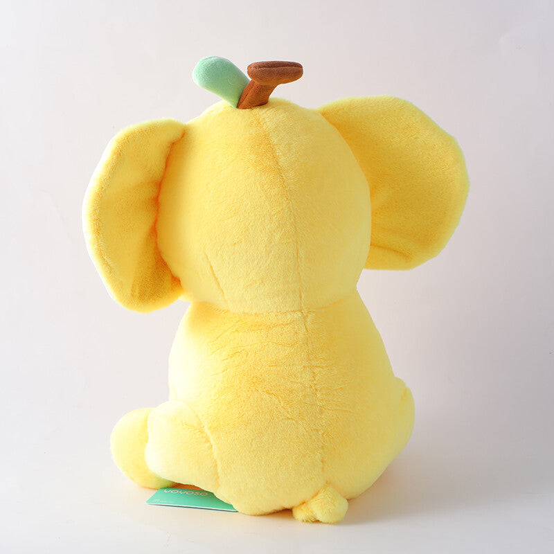 Elefante della frutta giallo, bambola di peluche 30 cm