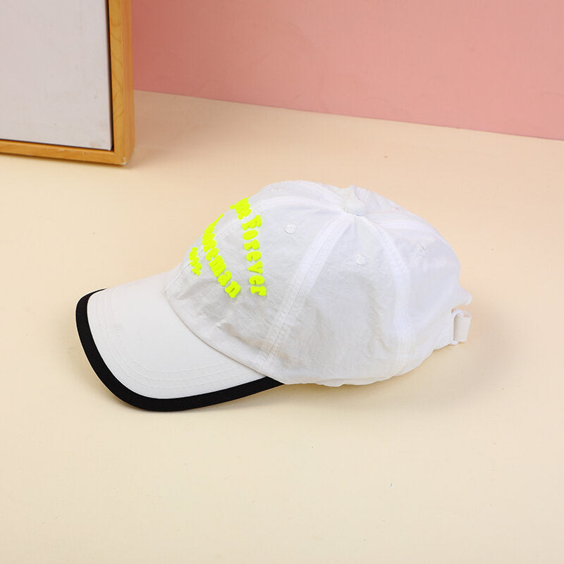 Berretto da baseball per bambini ad asciugatura rapida con lettere e numeri inglesi 1995-bianco