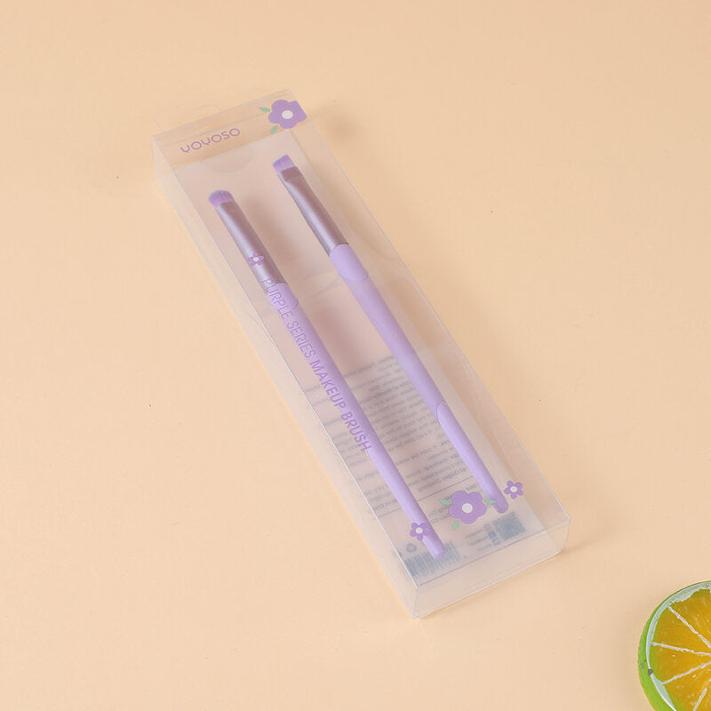 Pennello di dettagli della serie Purple + pennello di sopracciglia