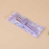 Set di pennelli serie Purple 4pcs (pennello+pennello ombretto+pennello ombretto obliquo+pennello sopracciglia obliquo)