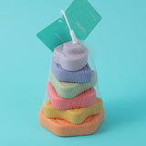 Impilatori geometrici in plastica morbida 6 pezzi