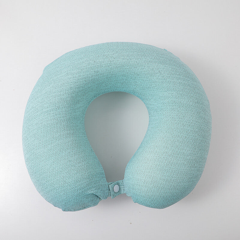 Nuovo cuscino a U in tessuto, verde