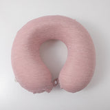 Nuovo cuscino a U in tessuto rosa