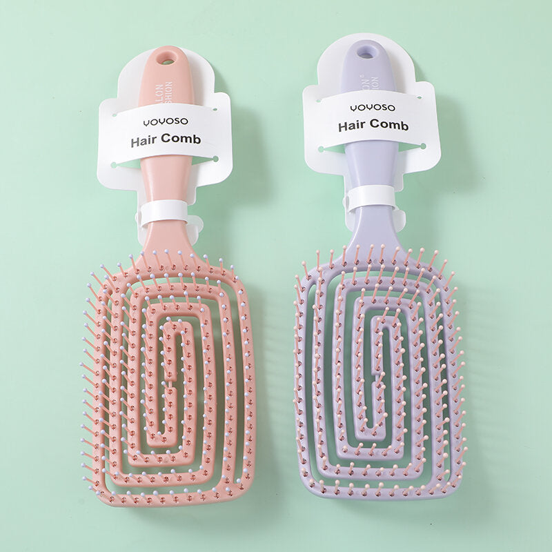 Pettine lisciante per capelli con incavo quadrato grande