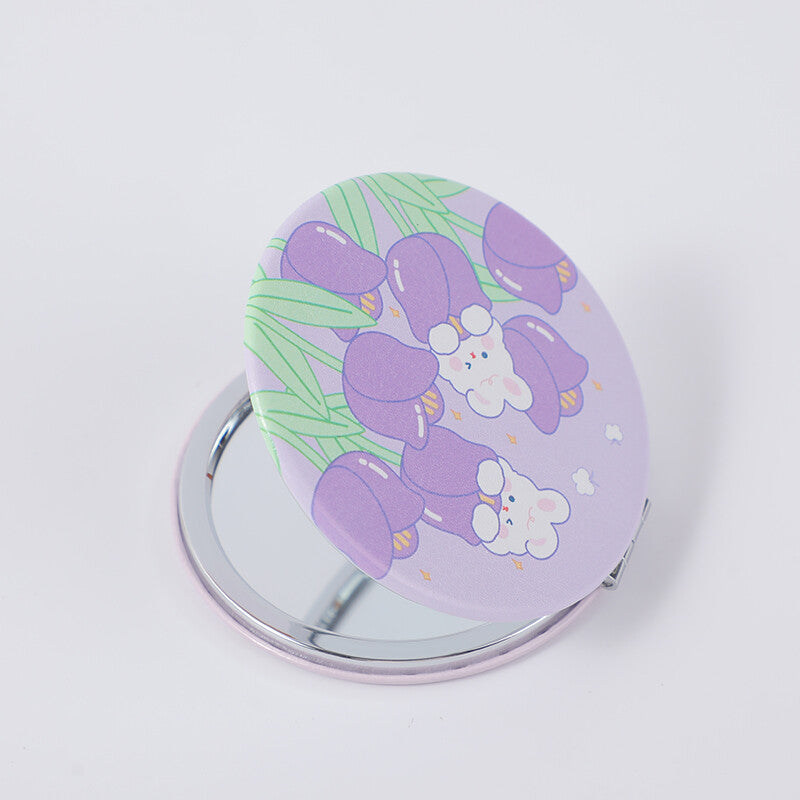 Specchio rotondo da giardino a forma di coniglio