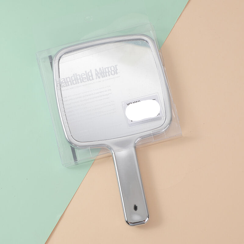 Specchio di bellezza quadrato ondulato con maniglia