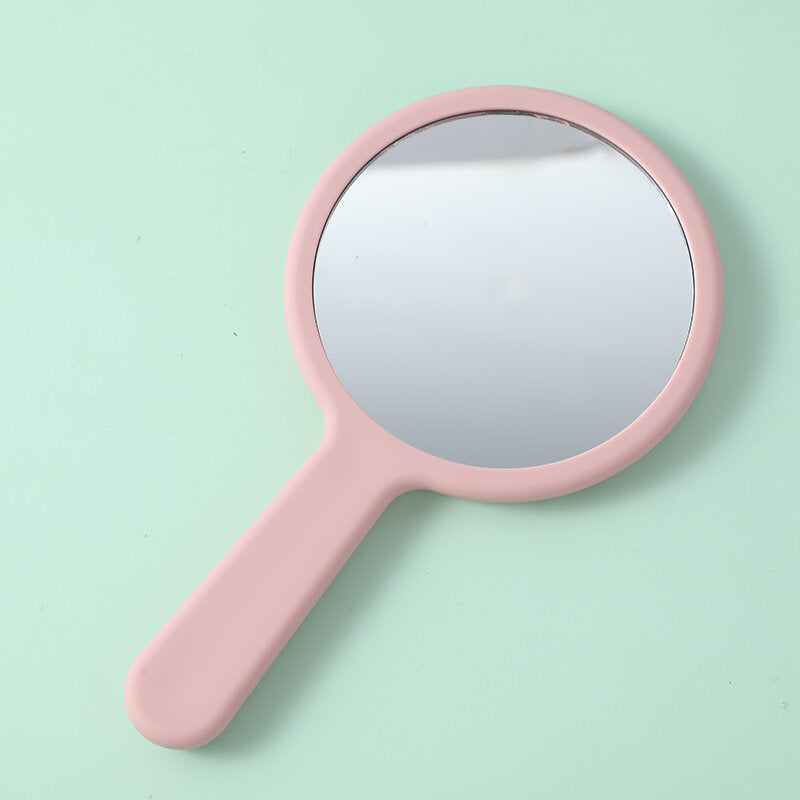 Specchio di bellezza rotondo ondulato smerigliato con maniglia