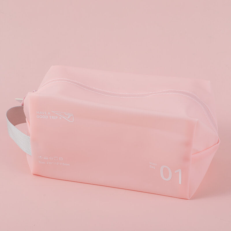 Borsa cosmetica ottagonale in gelatina - rosa