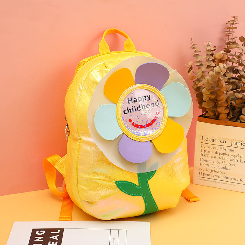 Zaino casual in tessuto laser-giallo