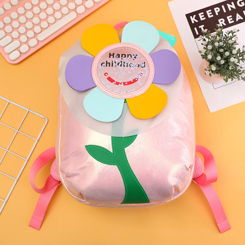 Zaino casual in tessuto laser-rosa