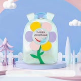 Zaino casual in tessuto laser-blu acqua