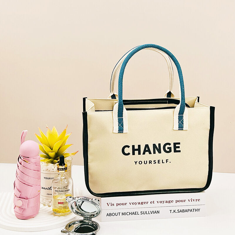 Borsa orizzontale (serie change yourself)-bianco sporco