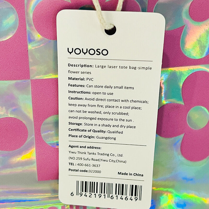 Tote bag grande laser - serie fiore semplice