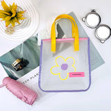 Borsa portaoggetti quadrata con rete serie fiori