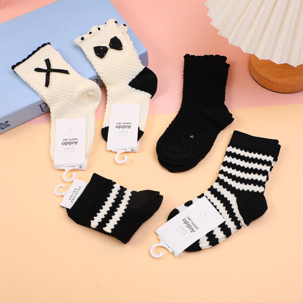 Calzini a metà polpaccio per bambini stile a righe - M, set da 2 paia