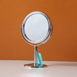 Metal mini round simple tabletop mirror-silver