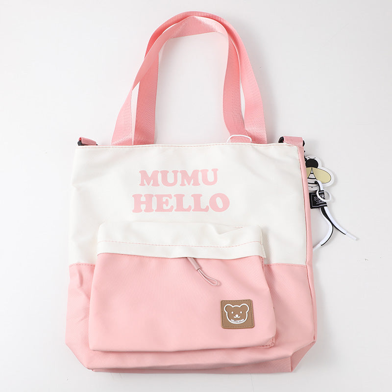 Lettera inglese semplice - shopping bag rosa