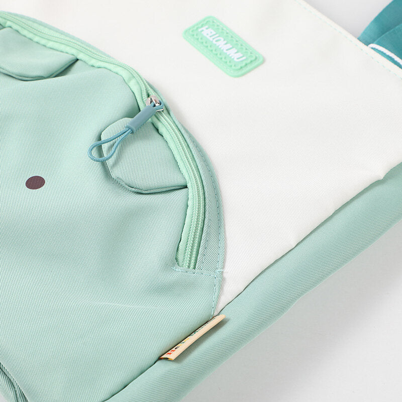 Borsa della spesa a forma di orsetto, verde