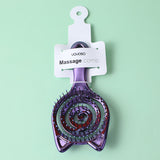 Pettine a forma per gatto di galvanizzazione a secco e a umido - viola