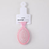 Pettine rotondo galvanico colorato, rosa, piccolo