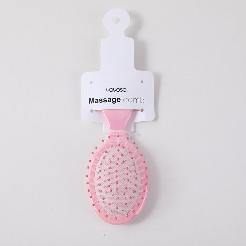 Pettine rotondo galvanico colorato, rosa, piccolo