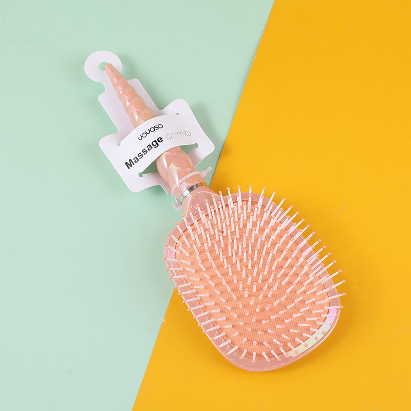 Serie a un corno colorata a pettine tondo rosa