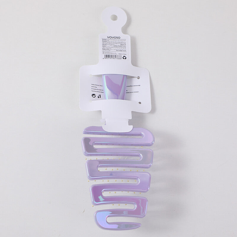 Serie di gelati galvanici colorati pettine secco e bagnato-viola