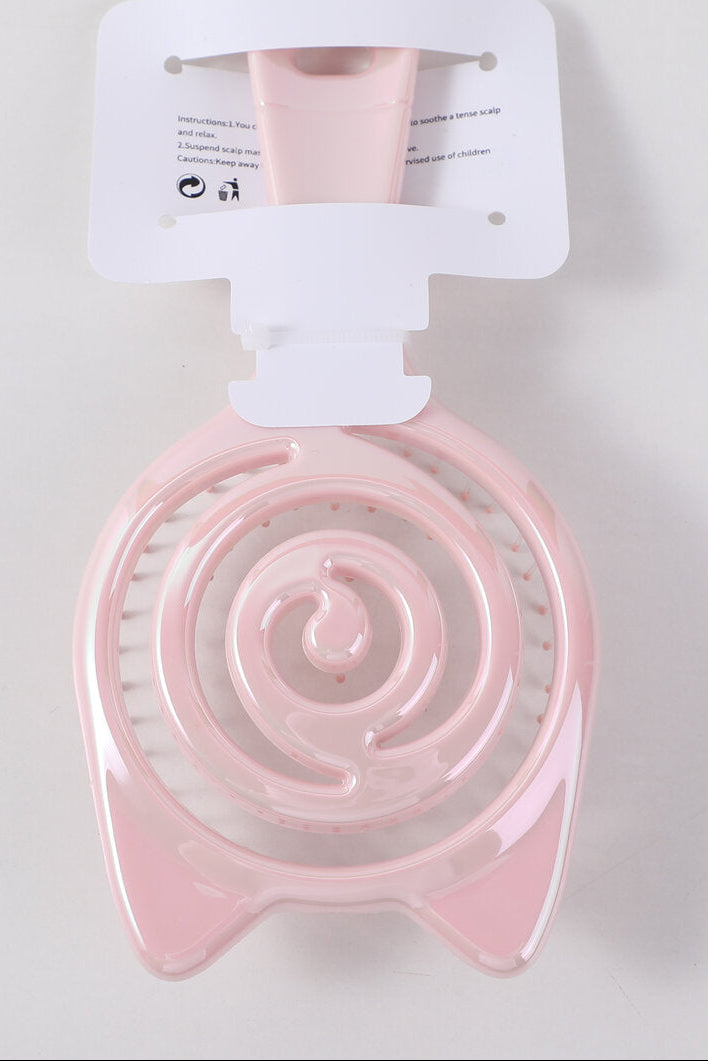 Galvanica a forma di gatto a spazzola secco e umido, rosa