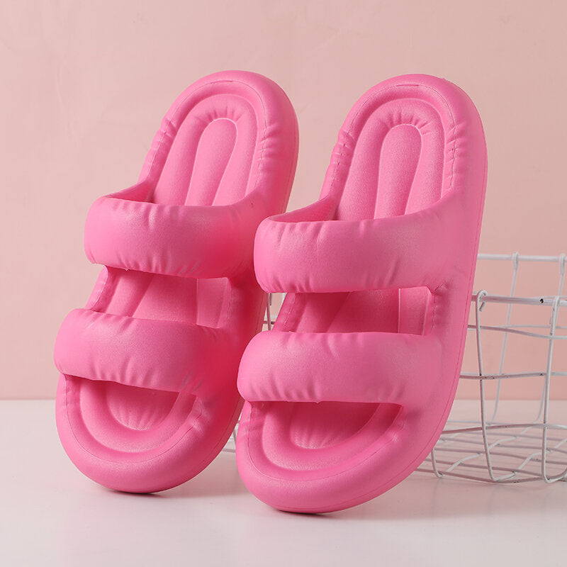 Moda facile abbinamento pantofole donna suola spessa rosa pesca dimensioni 37-38