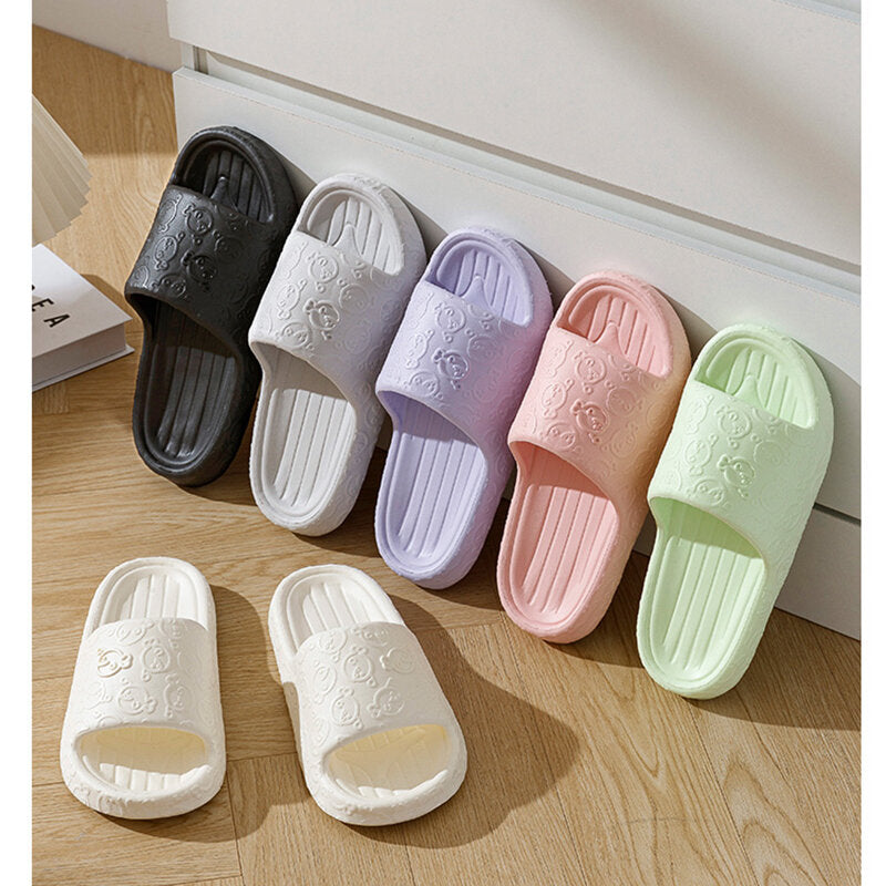 Pantofole domestiche da donna con motivo a cartoni animati di colore viola, misura 40-41