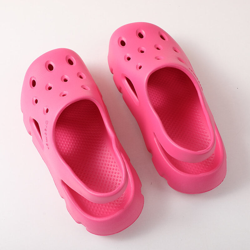 Sandali semplici con foro da giardino rosa pesca misura 36-37