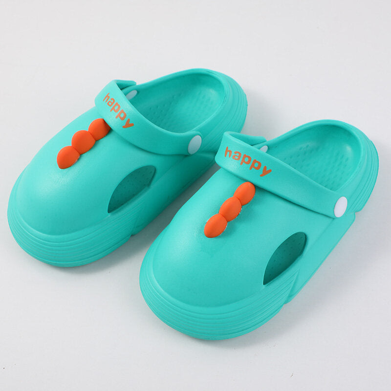 Sandali da giardino per bambini dinosauro carino verde taglia 28-29