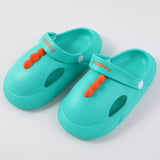 Sandali da giardino per bambini dinosauro carino verde taglia 30-31