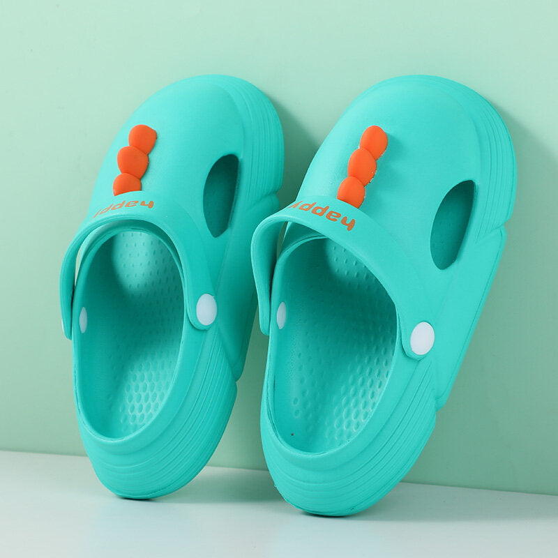 Sandali da giardino per bambini dinosauro carino verde taglia 30-31