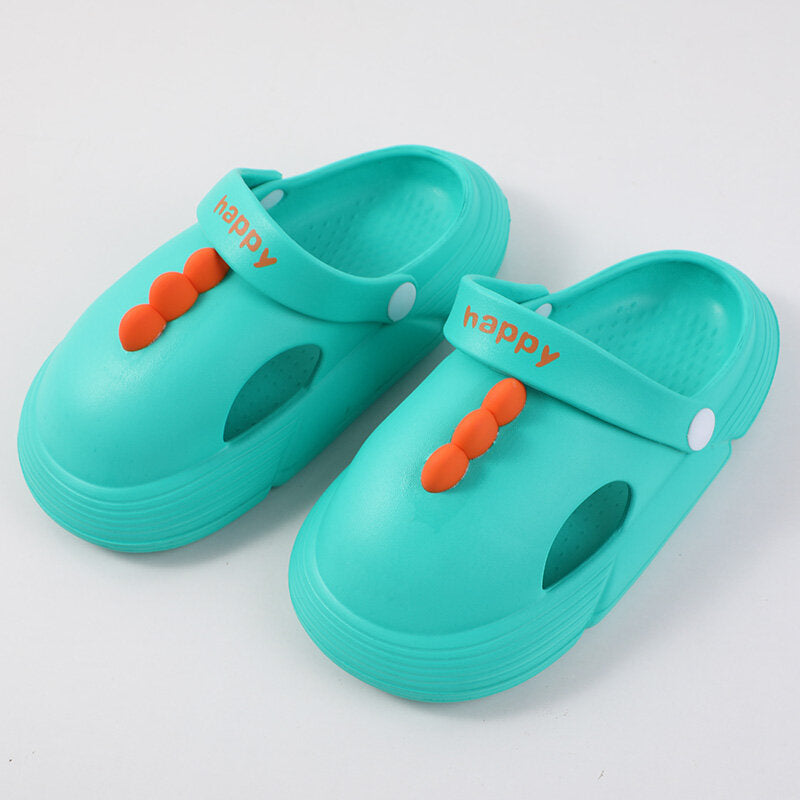 Sandali da giardino per bambini con dinosauri, verde, taglia 32-33