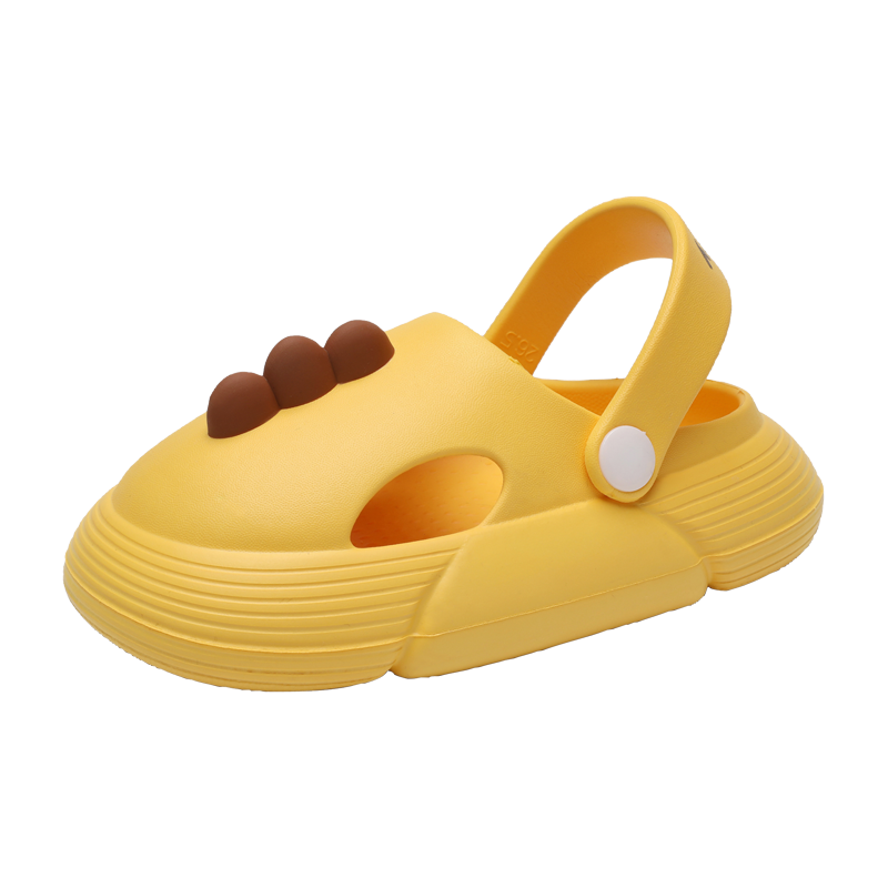 Sandali da giardino per bambini dinosauro carino giallo taglia 28-29