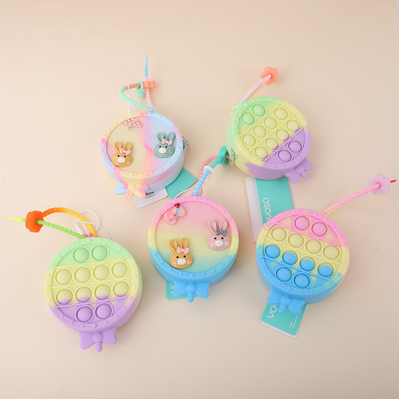 Portamonete in silicone di piccoli animali Lollipop