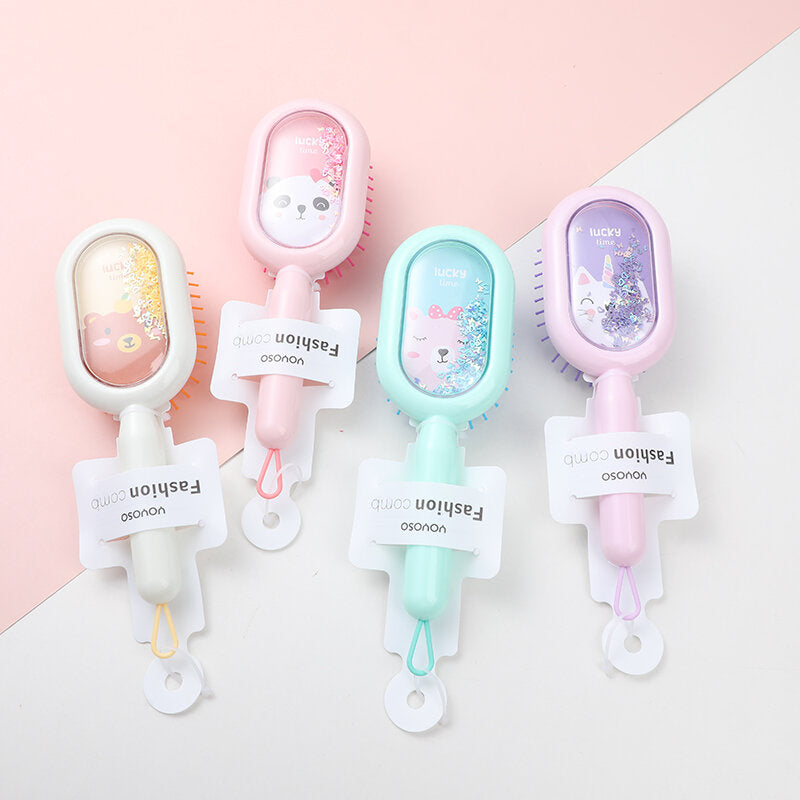 Pettine airbag glitterato a cartoni animati