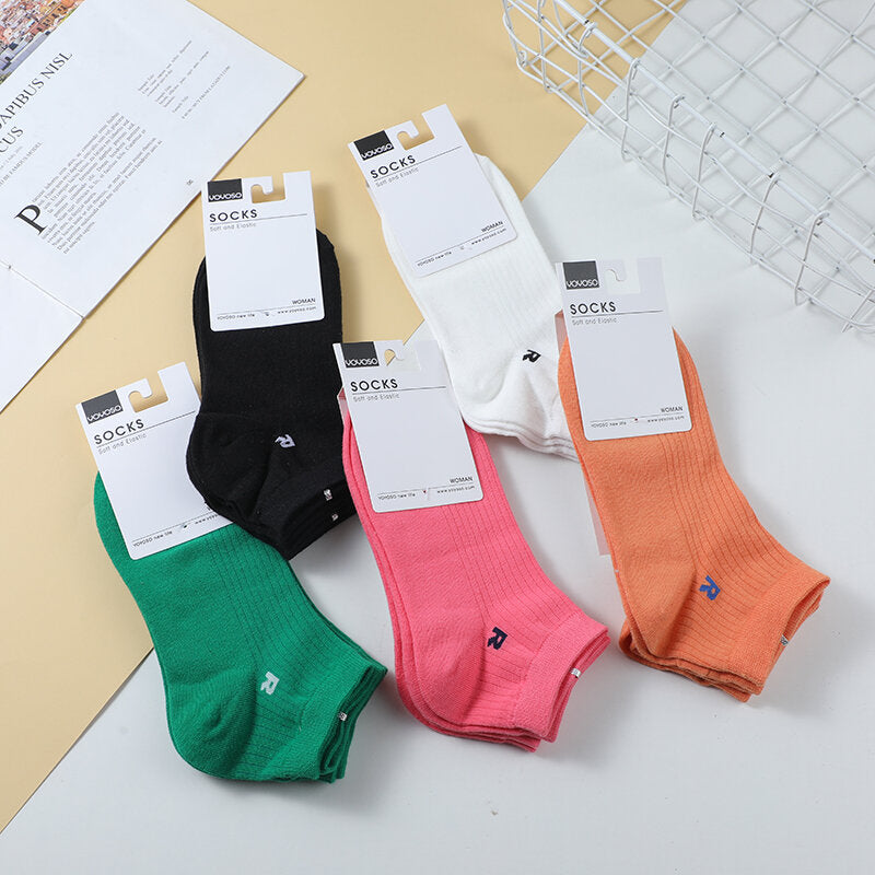 Semplice calze colorate da donna 2 paia di calzini alla caviglia