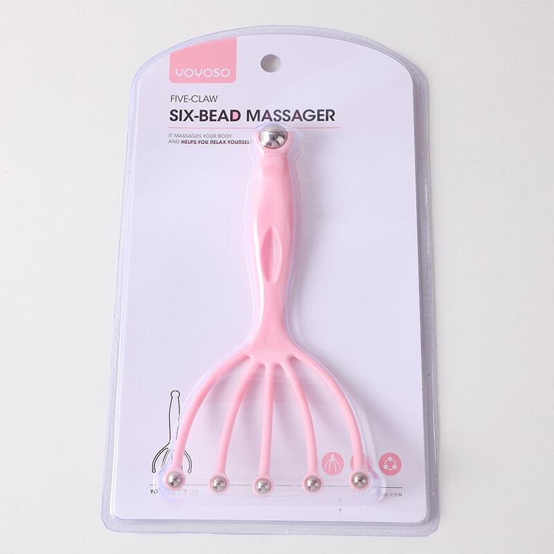 Massaggiatore a cinque artigli e sei diline - rosa